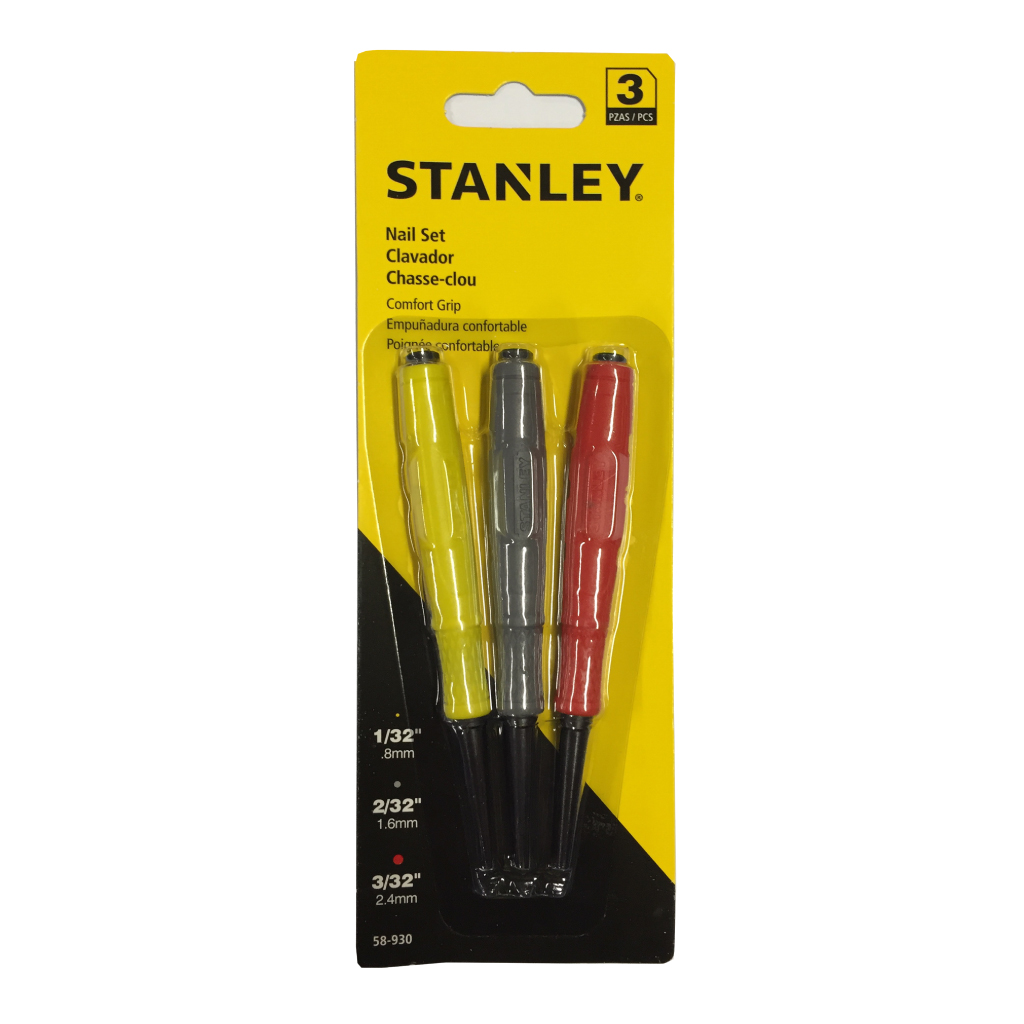 STANLEY NAIL PUNCH SET 3 PCE 58-930