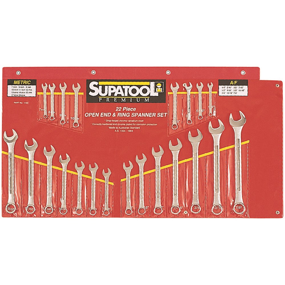 KINCROME COMBINATION SPANNER SET 22 PCE