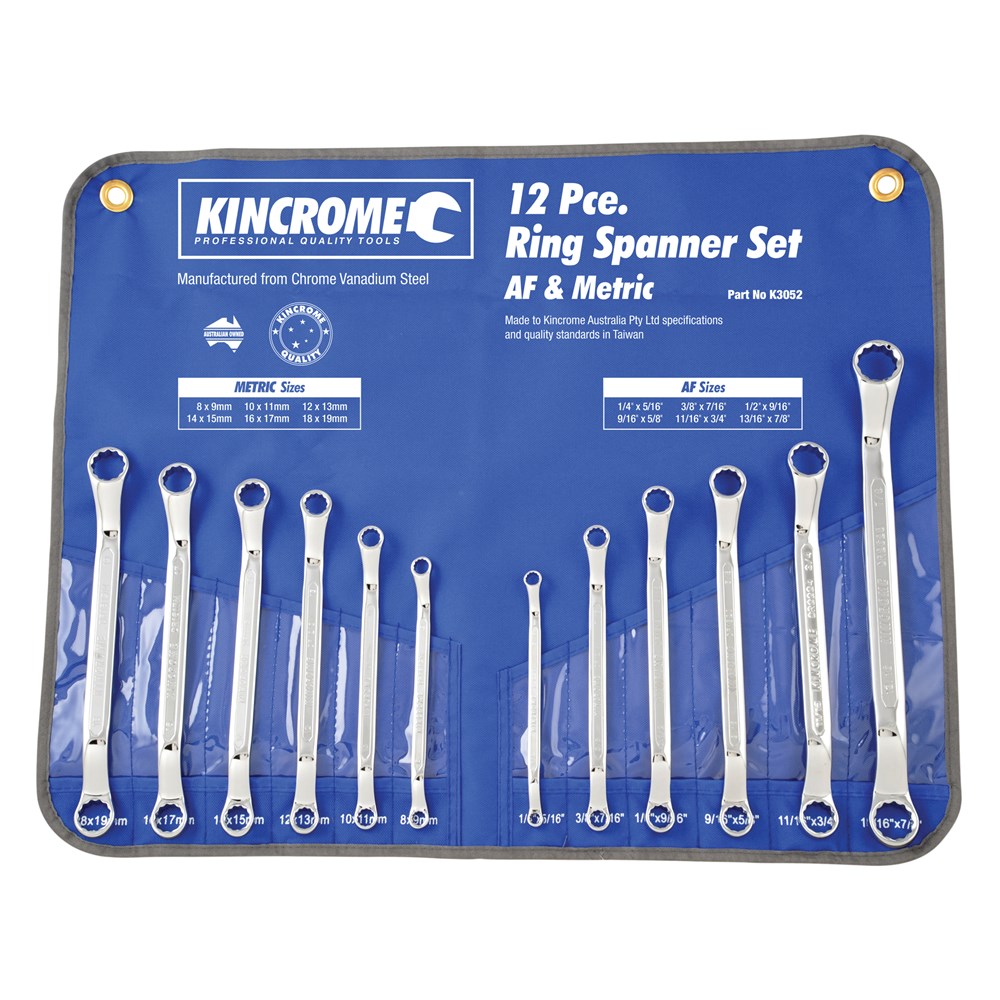 KINCROME SPANNER SET 12 PCE