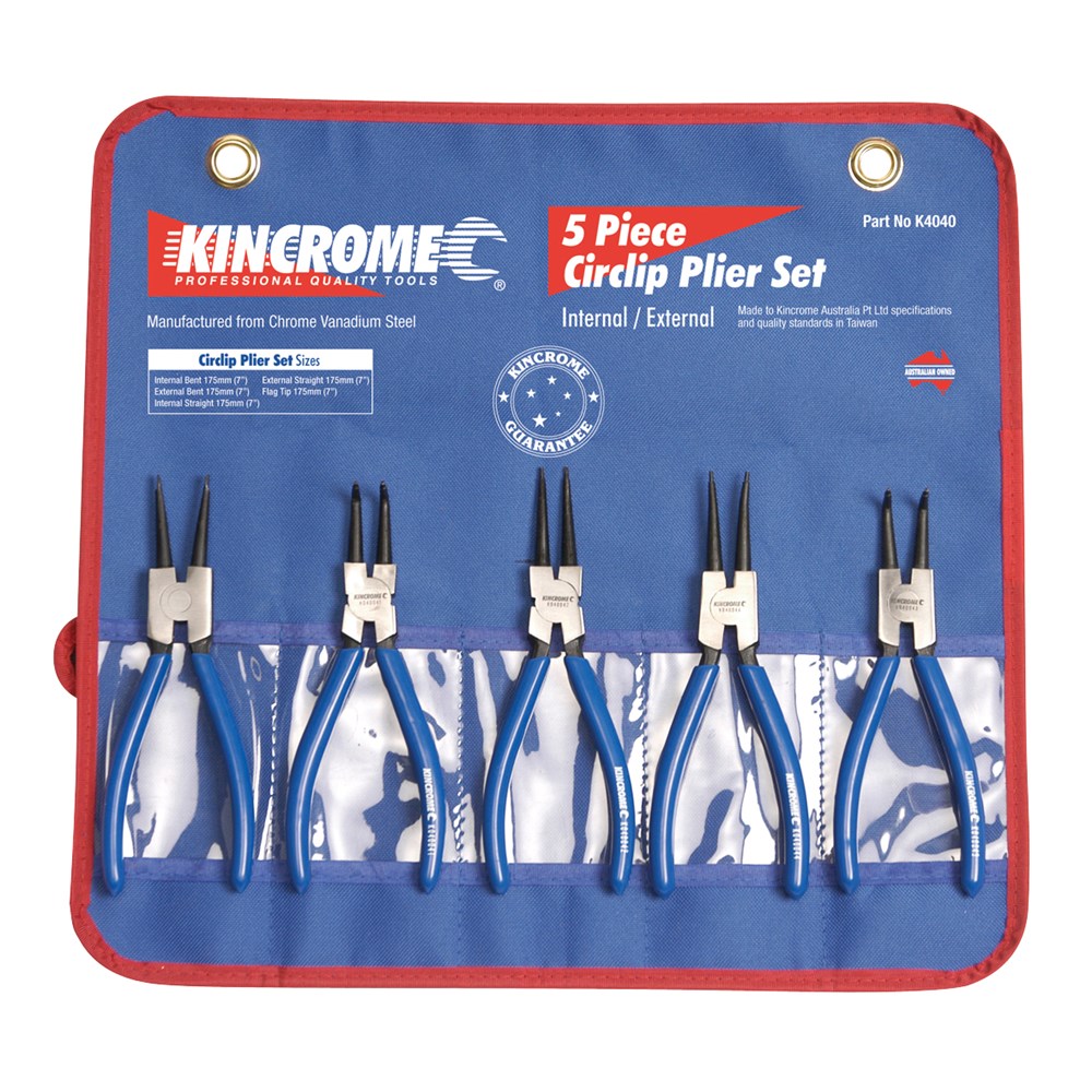 KINCROME CIRCLIP PLIER SET 5 PCE K4040