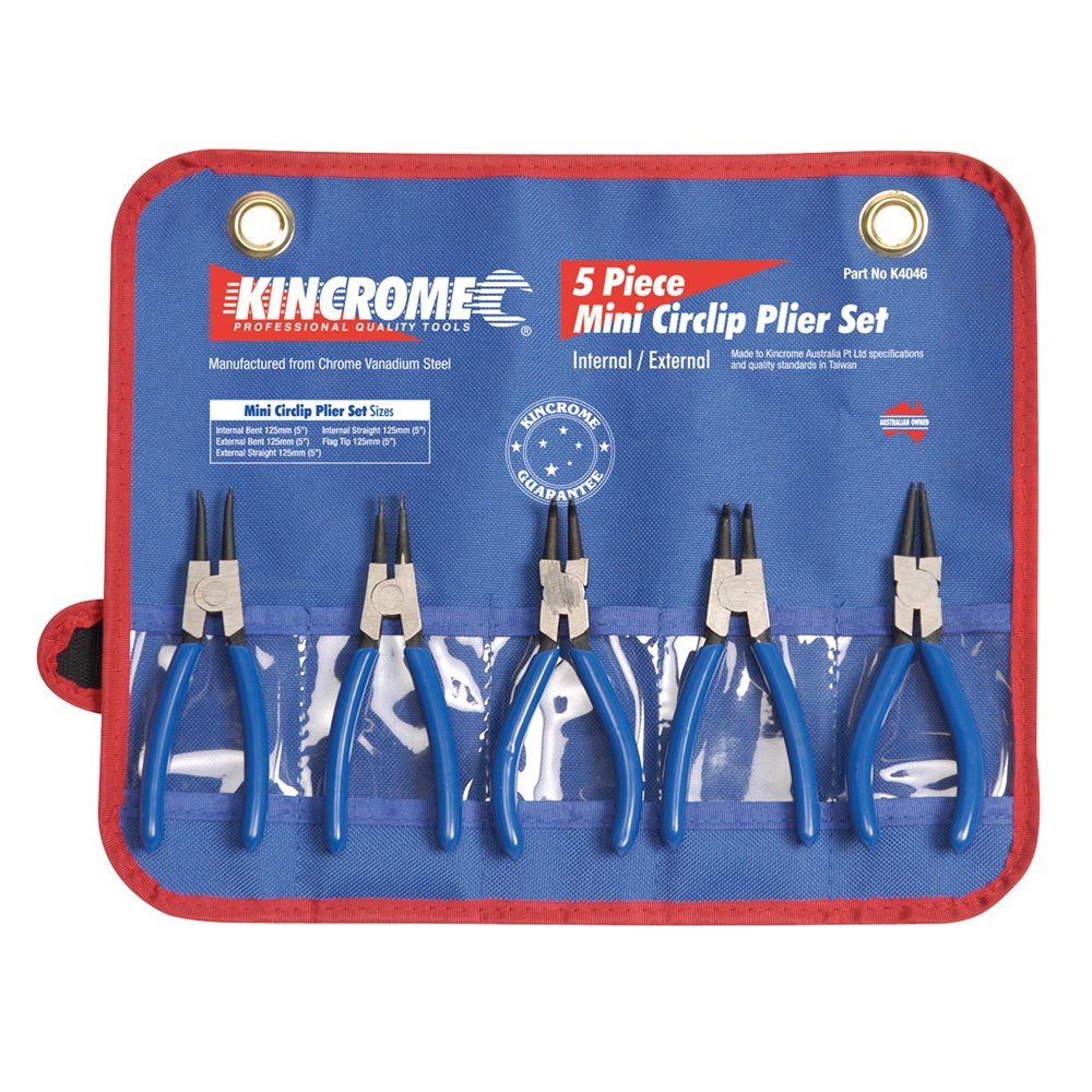 KINCROME CIRCLIP MINI PLIER SET 5 PCE K4046