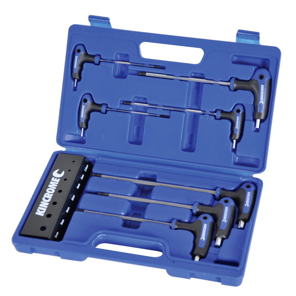KINCROME T-HANDLE HEX KEY SET | METRIC 7 PCE K5040