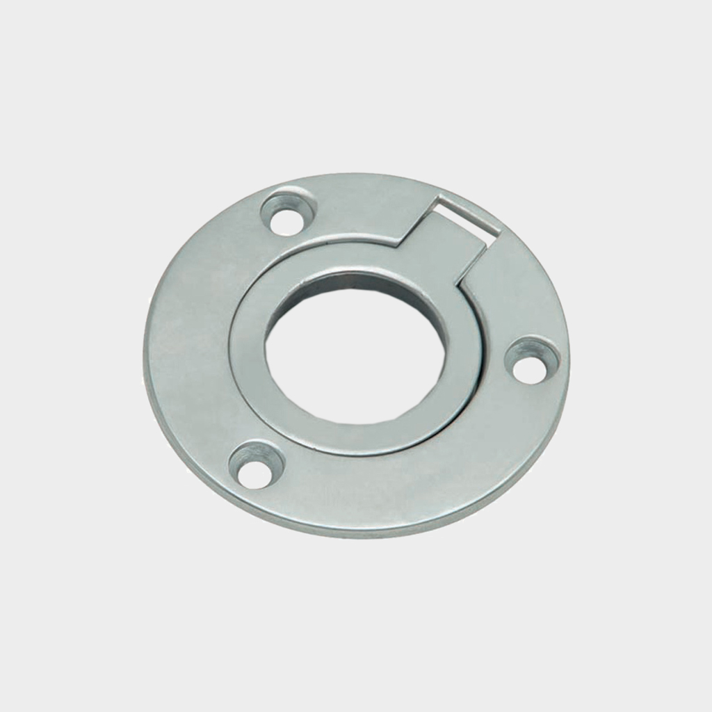 FLUSH RING PULL OVAL 120 x 35mm SATIN CHROME 1931SCP