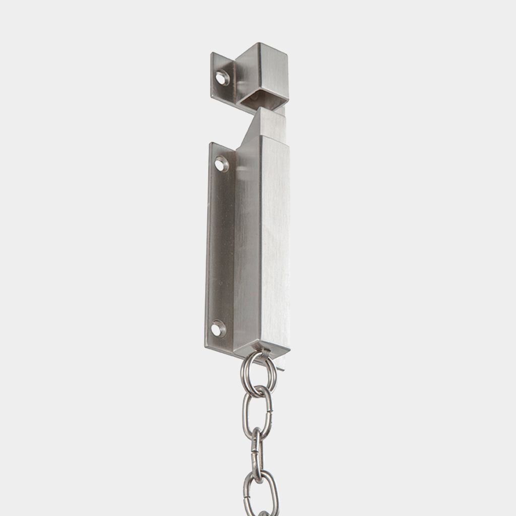 CHAIN BOLT 100mm REVERSIBLE SHOOT STAINLESS STEEL 1851SSS