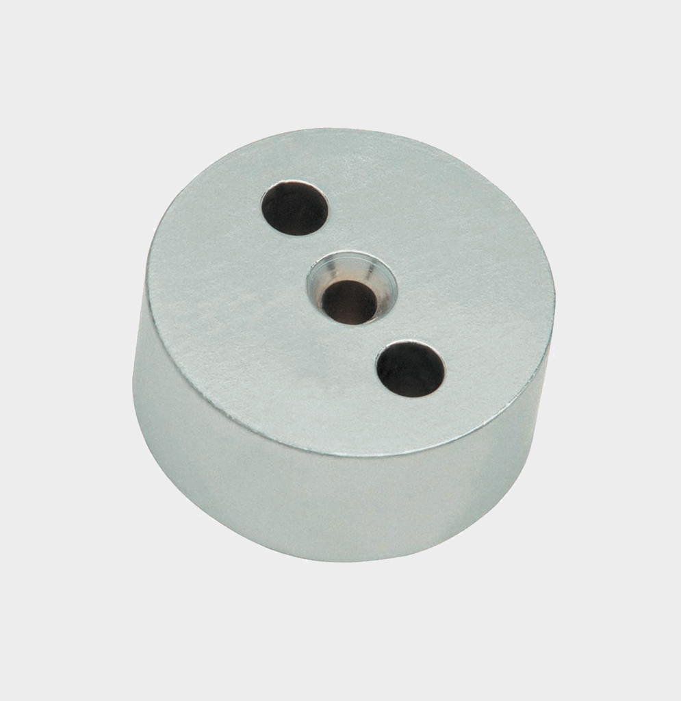 DOOR STOP SPACER-RISER SATIN CHROME 12902