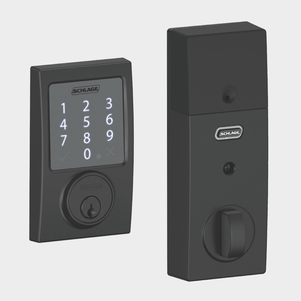 SCHLAGE  SENSE CENTURY BLUETOOTH DEADBOLT | BLACK