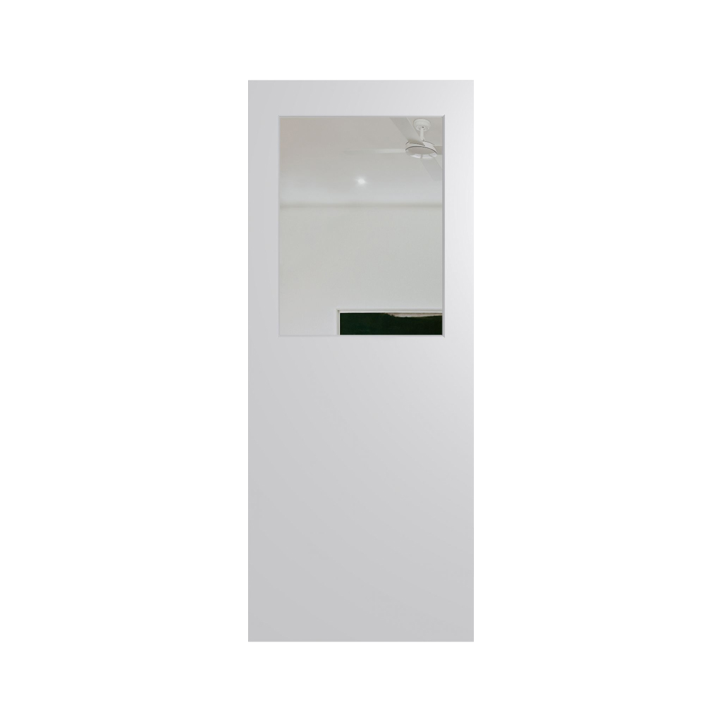 HUME 1/2 GLASS EXTERNAL DOOR XF3 | BLOCKBOARD TEMPERED HARDBOARD 2040 x 820 x 35 CLEAR