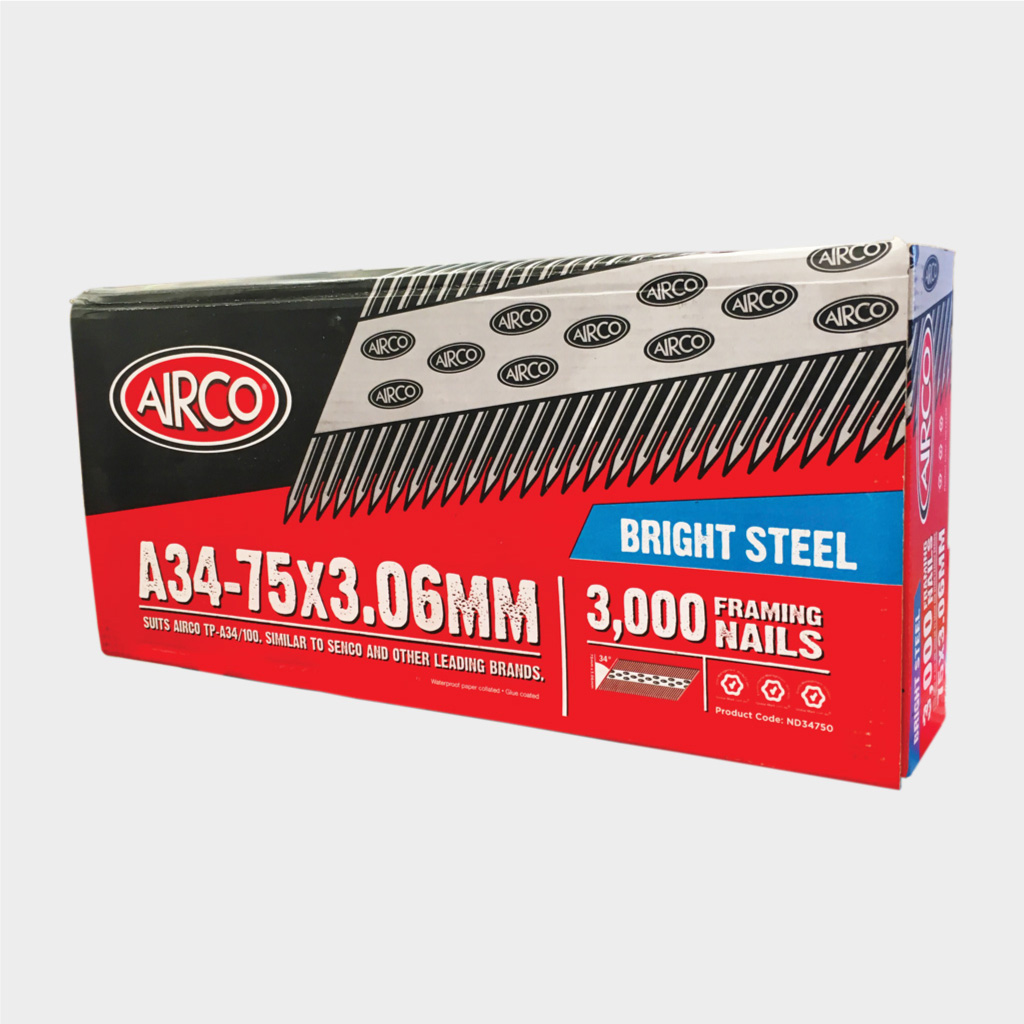AIRCO FRAMING NAIL |  75 x 3.06 BRT ND34750 BOX 3000