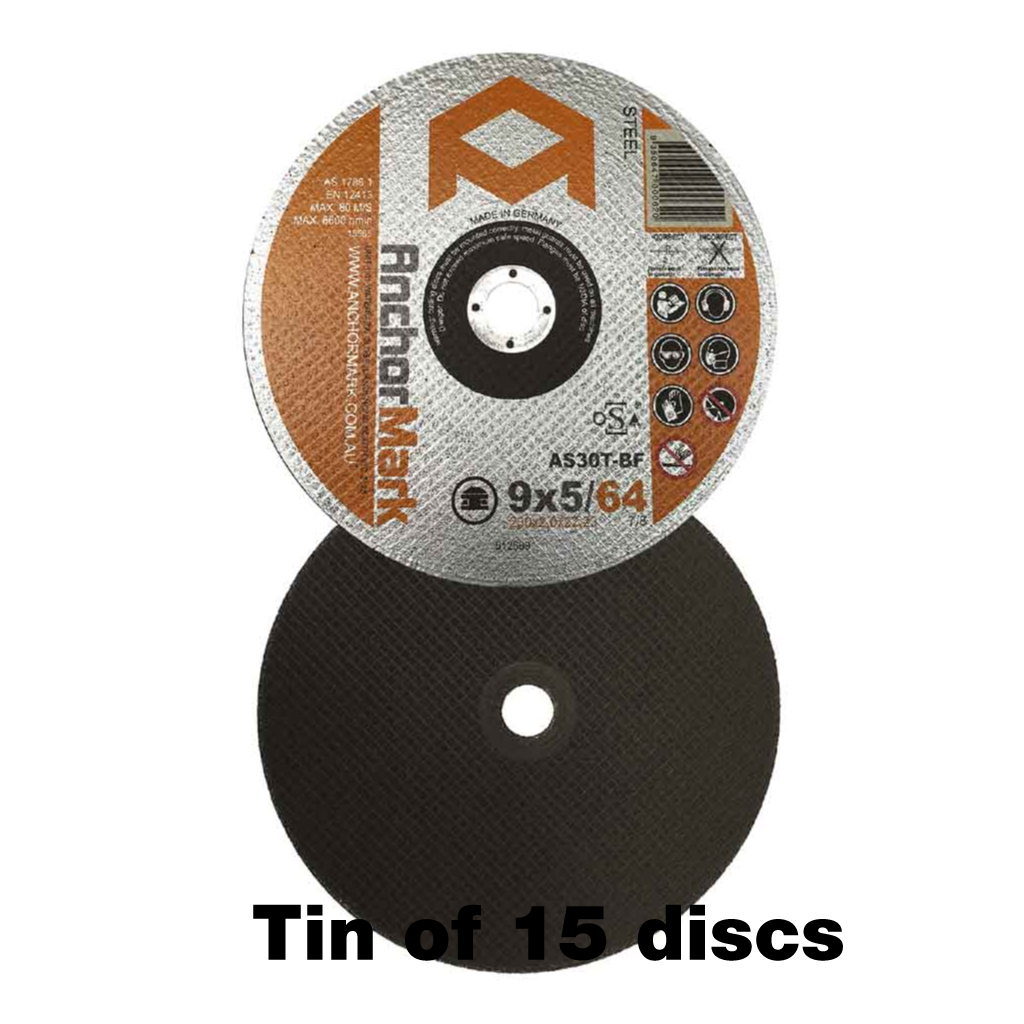 ANCHORMARK CUTTING DISC INOX  125mm x  1mm x 22.2mm TIN OF 15