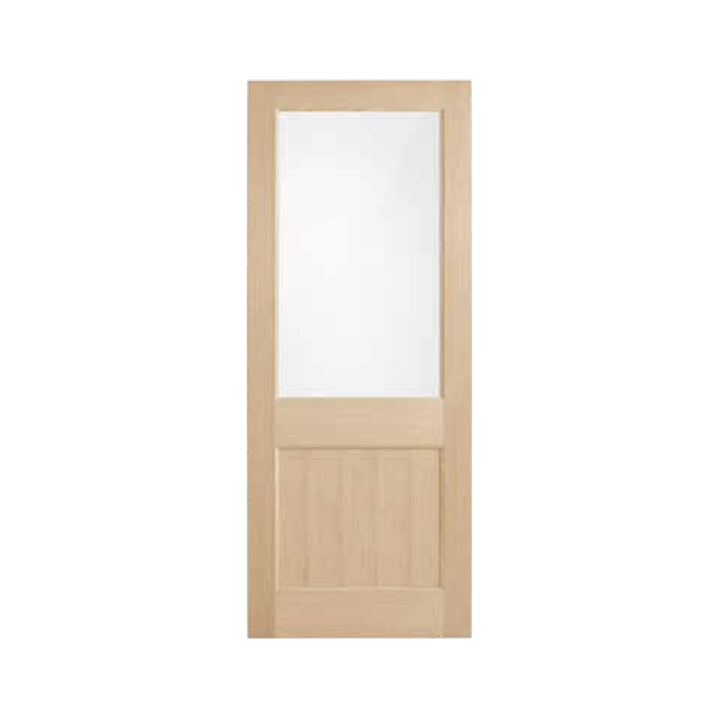 BLONDE OAK ENTRANCE DOOR 1 LITE AWO2G | 2040 x 820 x 40 CLEAR