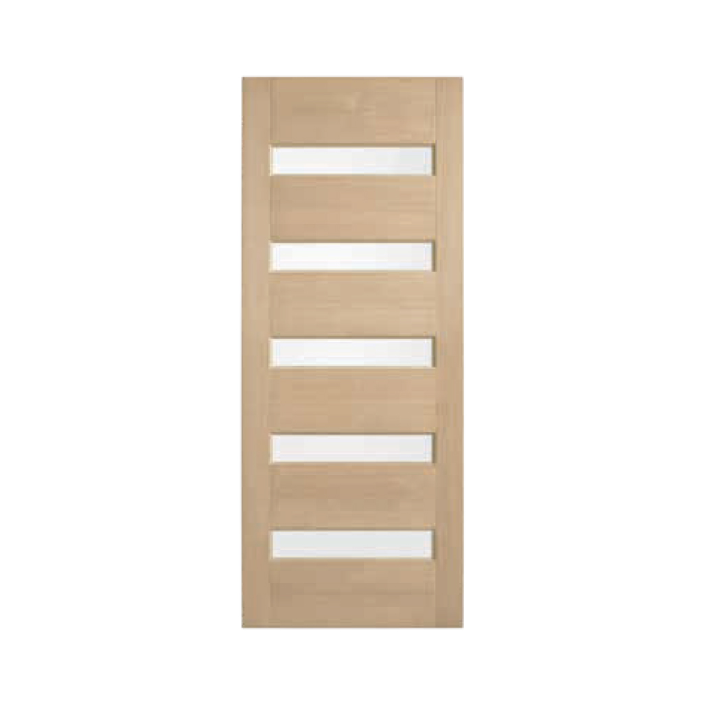 BLONDE OAK ENTRANCE DOOR 5 LITE AWO52G | 2040 x 820 x 40 CLEAR