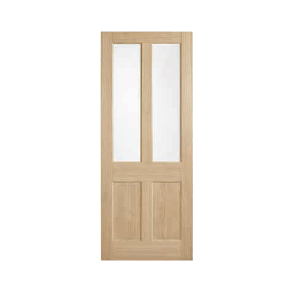 BLONDE OAK ENTRANCE DOOR 2 LITE AWO7G | 2040 x 820 x 40 CLEAR