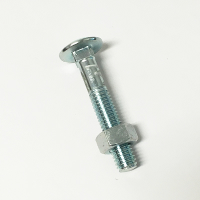 CUP HEAD BOLT & NUT ZINC  BSW 6 | 1/4 x 1 inch