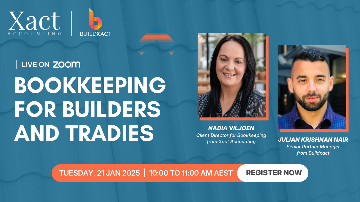 Bookkeeping for Builders and Tradies Webinar