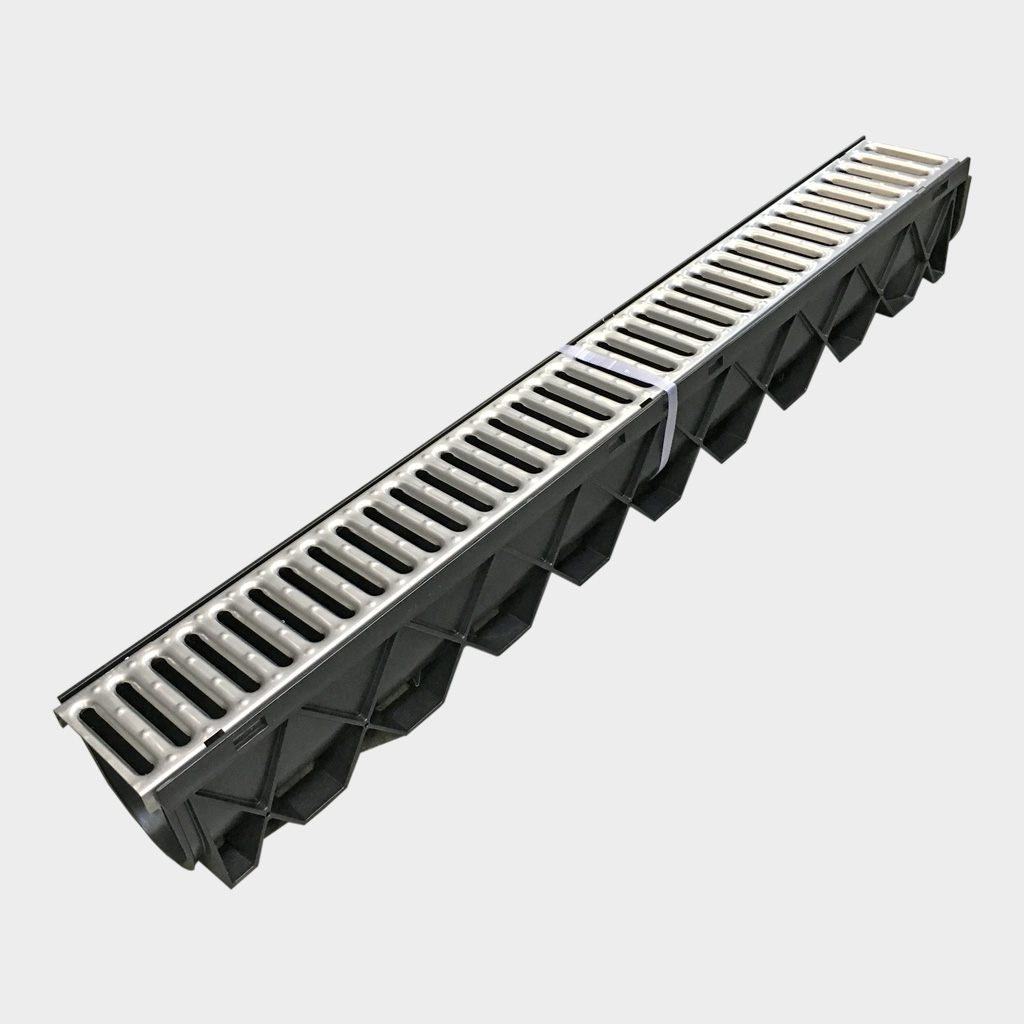STORM DRAIN WITH SS GRATE 100 x 100mm | 1m
