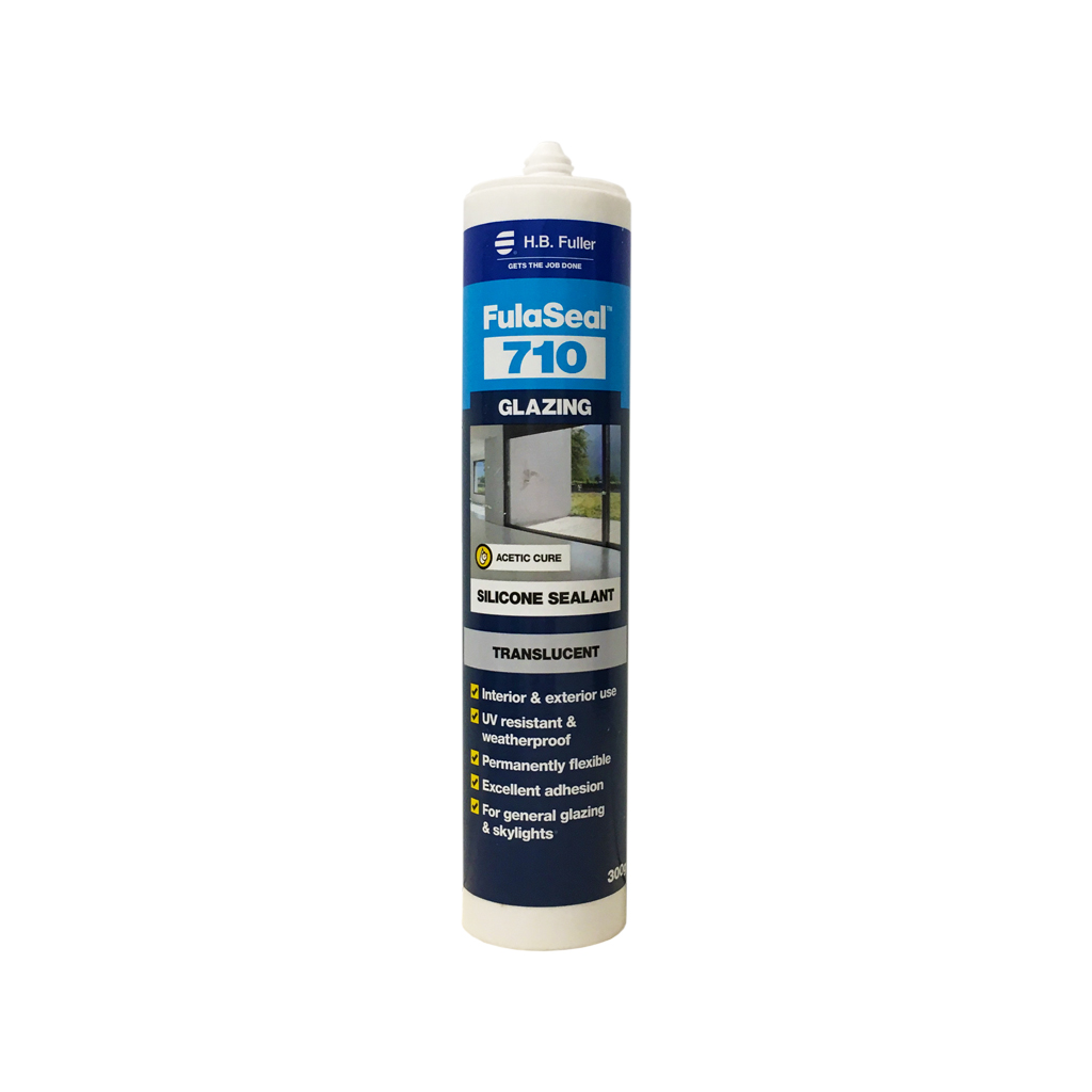 FULLER 710 GLAZING SILICONE ACETIC CURE 300g TRANSLUCENT