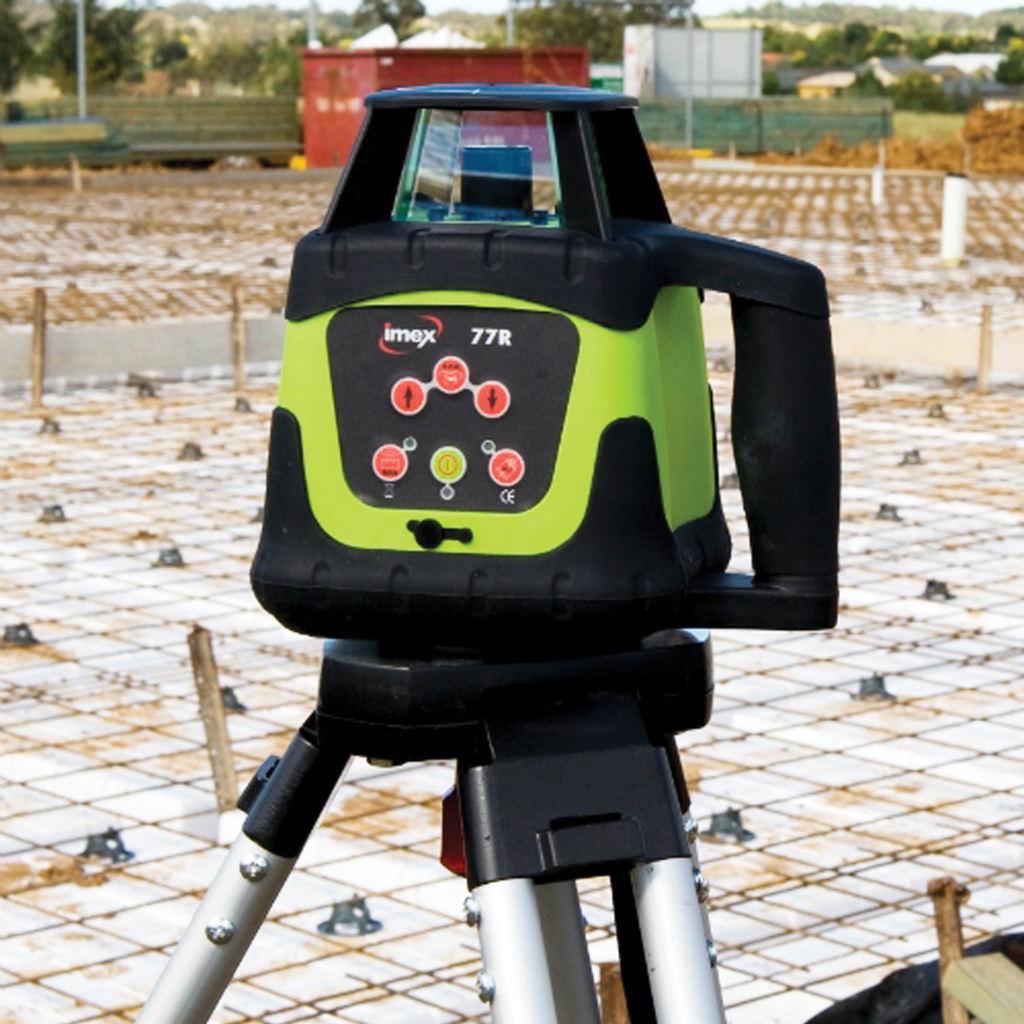 IMEX ROTATING LASER LEVEL 77R INCLUDING TRIPOD & STAFF