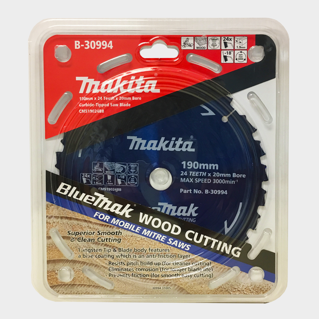 MAKITA SAW BLADE BLUEMAC WOOD CUTTING CIRC SAW | 185mm x 20mm x 24T B-15148-5