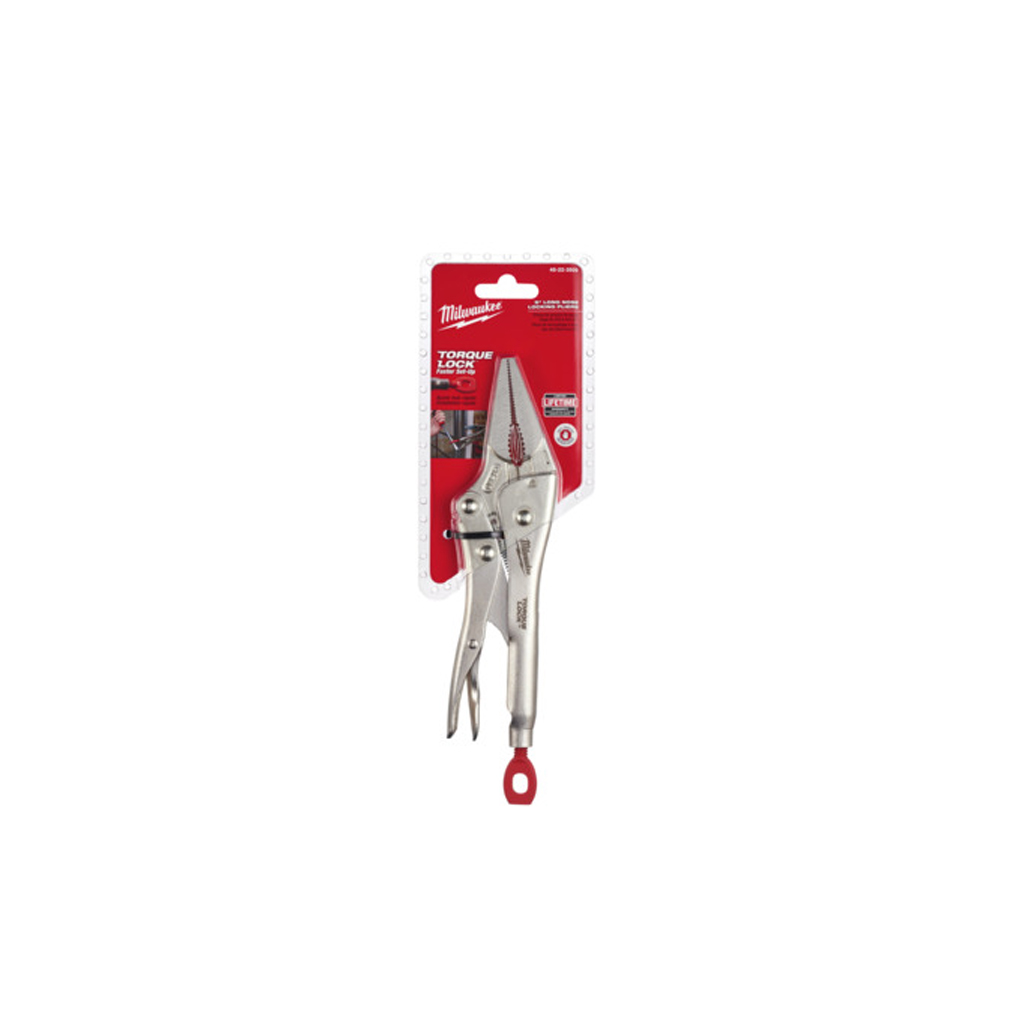 MILWAUKEE LOCKING PLIERS TORQUE LOCK LONG NOSE | 225mm 48223509