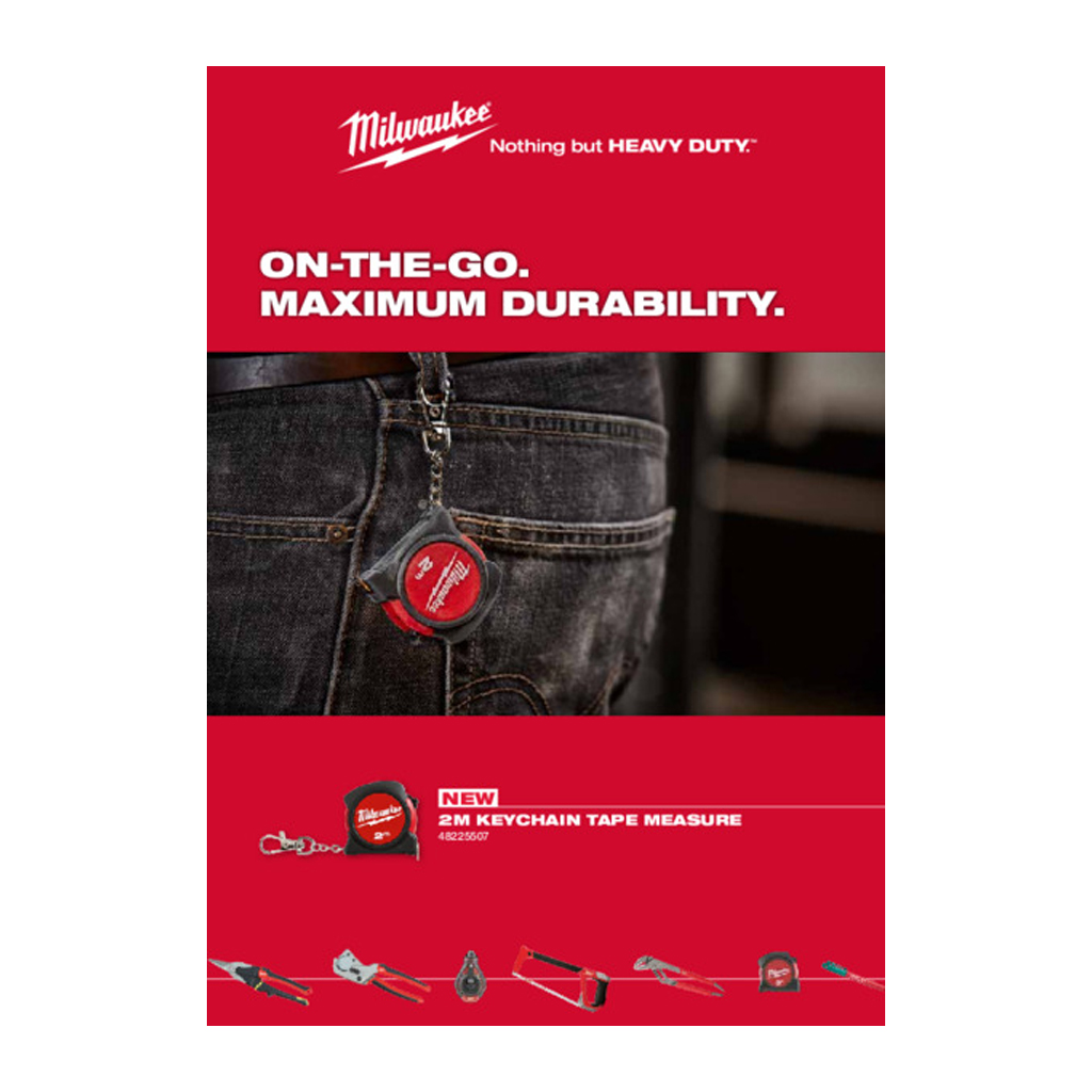 MILWAUKEE TAPE MEASURE KEYCHAIN  2m 48225507