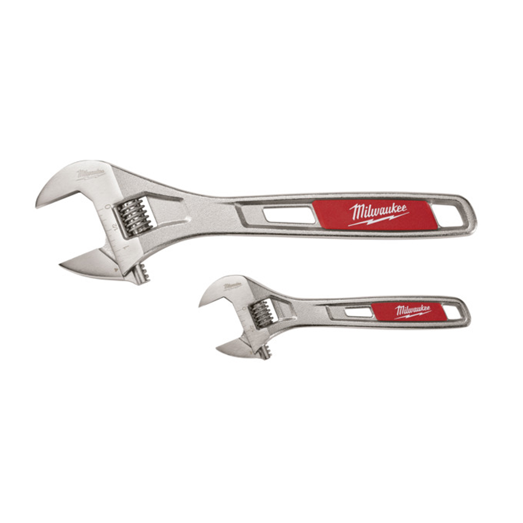 MILWAUKEE ADJUSTABLE WRENCH SET 2 PACK 250mm & 150mm 48227400