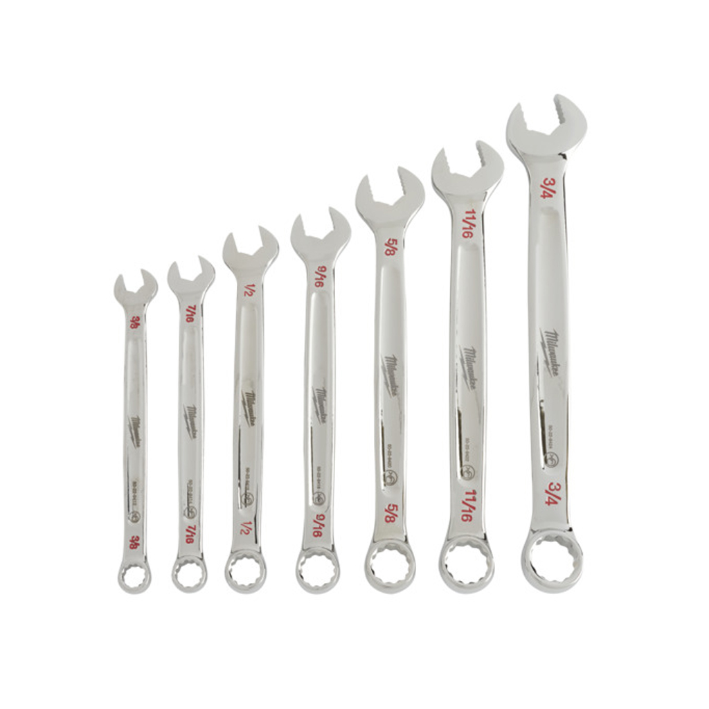 MILWAUKEE COMBINATION SPANNER & WRENCH SET 7 PIECE  | IMPERIAL 48229407
