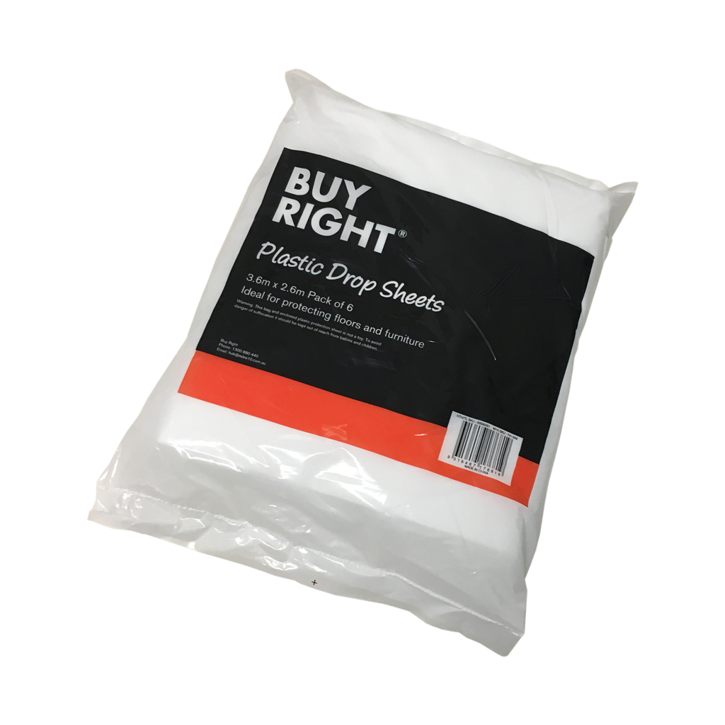 PLASTIC DROP SHEET | 3.6m x 2.6m  PACK OF 1