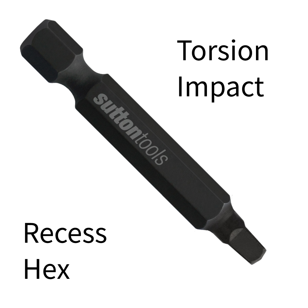 SUTTON POWER BIT HEX SQ RECESS TORSION IMPACT | R2 x 50mm