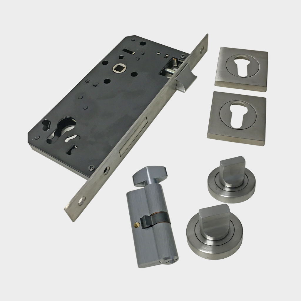 SCHLAGE MORTICE LOCK SQ EUSCUTCHEON WITH THUMB TURN | SINGLE CYLINDER