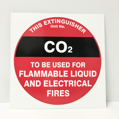 SIGN FIRE EXTINGUISHER CO2