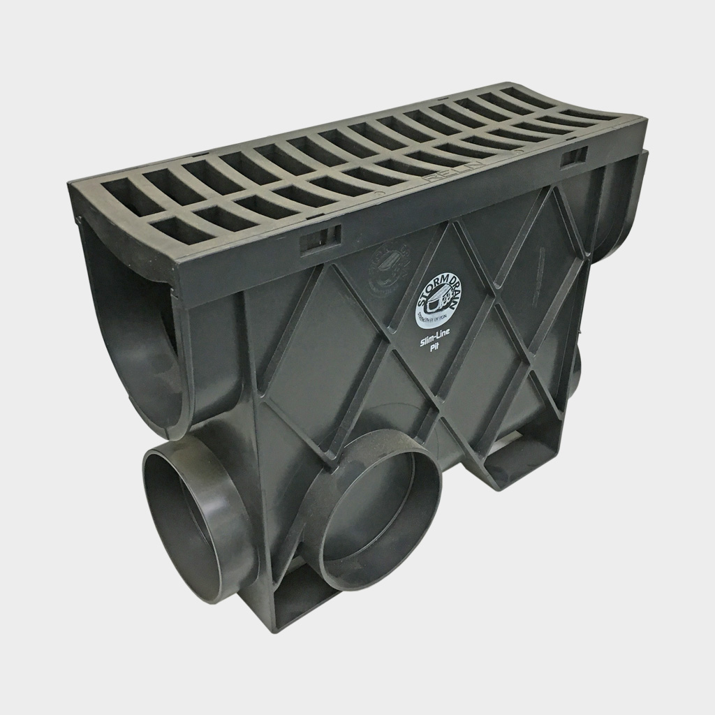 STORM WATER PIT SLIMLINE WITH PLASTIC GRATE
