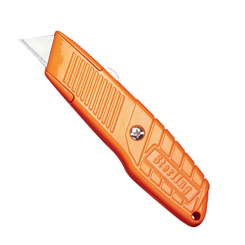 STERLING COLOURED SAFETY KNIFE RETRACTABLE | ORANGE 115-1YR