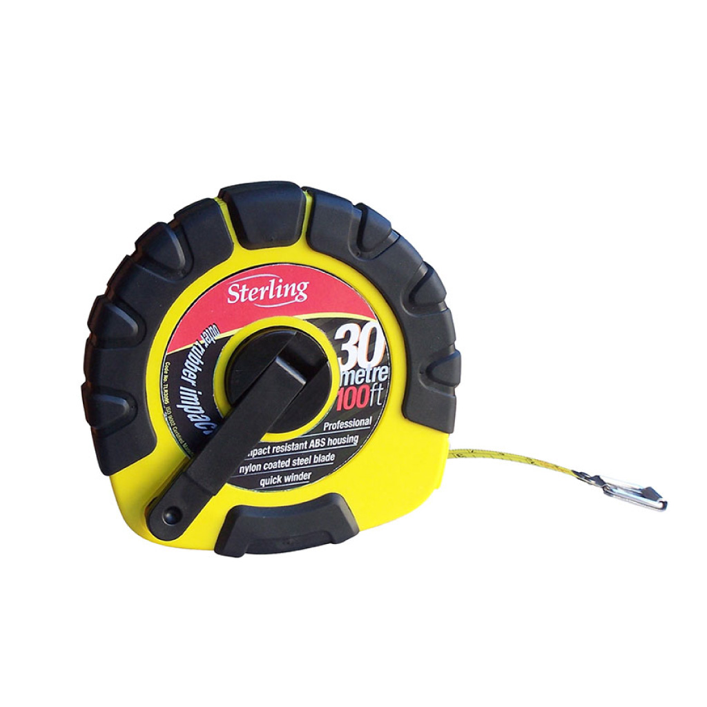 STERLING TAPE MEASURE CLOSED REEL STEEL 30m TLR3095
