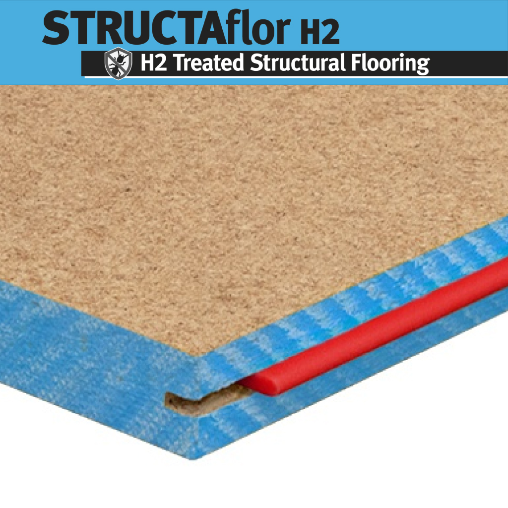 STRUCTAFLOR H2 TREATED PARTICLEBOARD FLOORING 3600 x 800 | 19mm YELLOW TONGUE