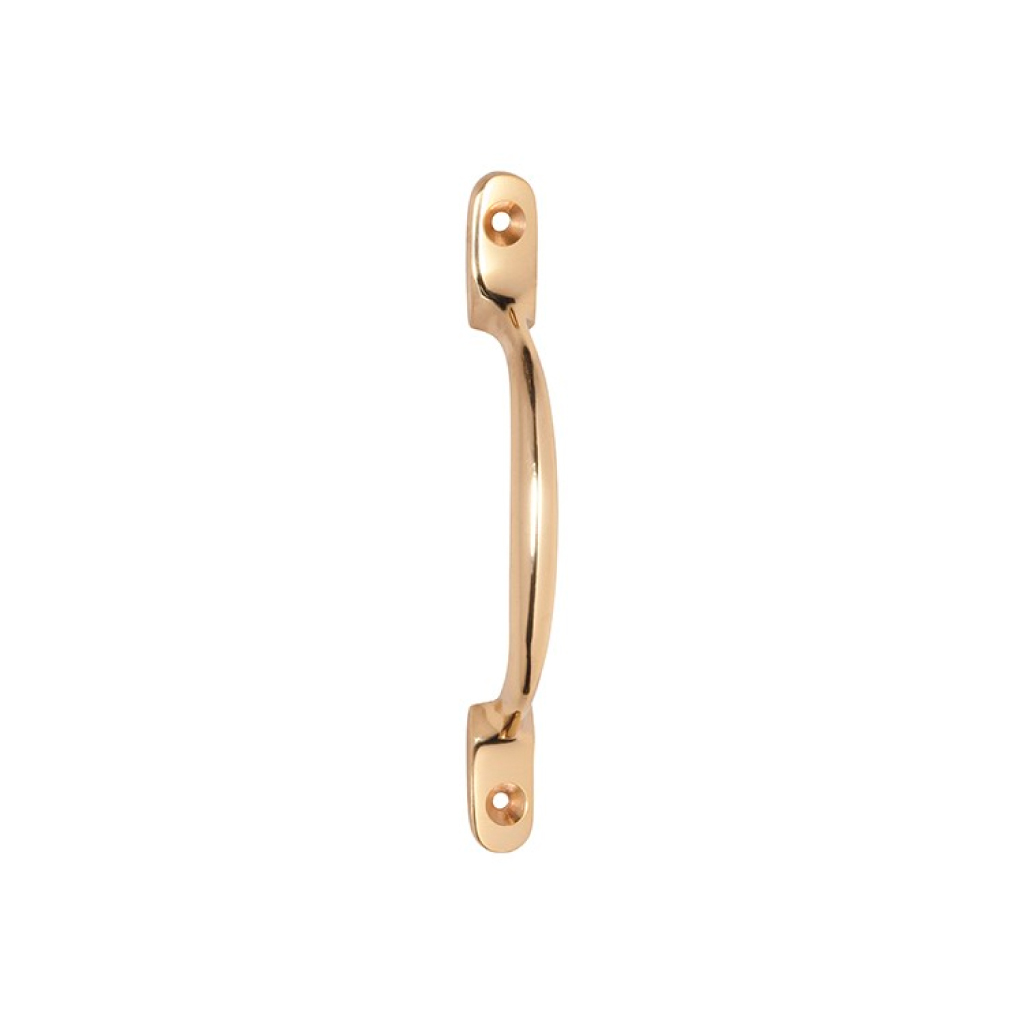 TRADCO STRAIGHT PULL HANDLE 125mm | POLISHED BRASS 1462