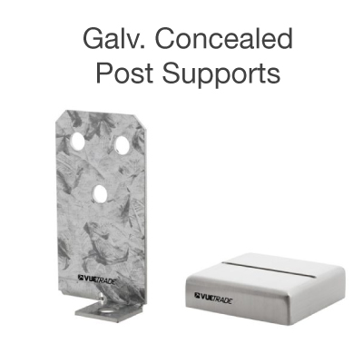 POST SUPPORT GALV BOLT DOWN CONCEALED